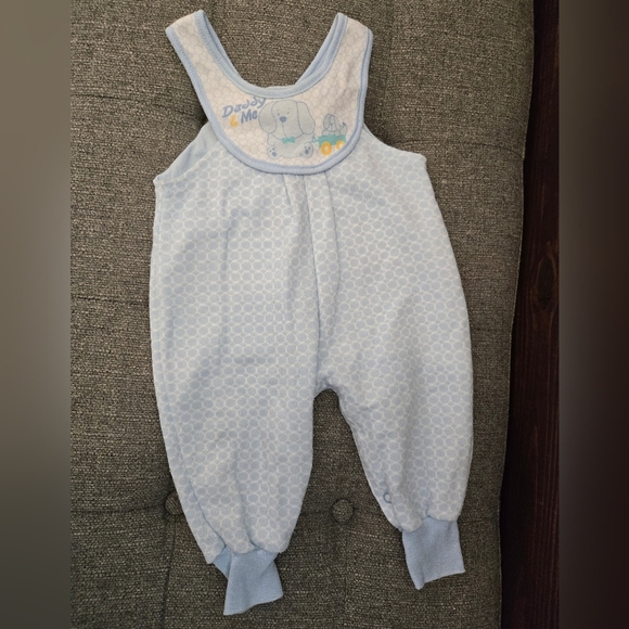 Set Of 4 Vintage Baby Blue Rompers Sets Carter's, Bright Future, Baby Bear - Picture 2 of 16